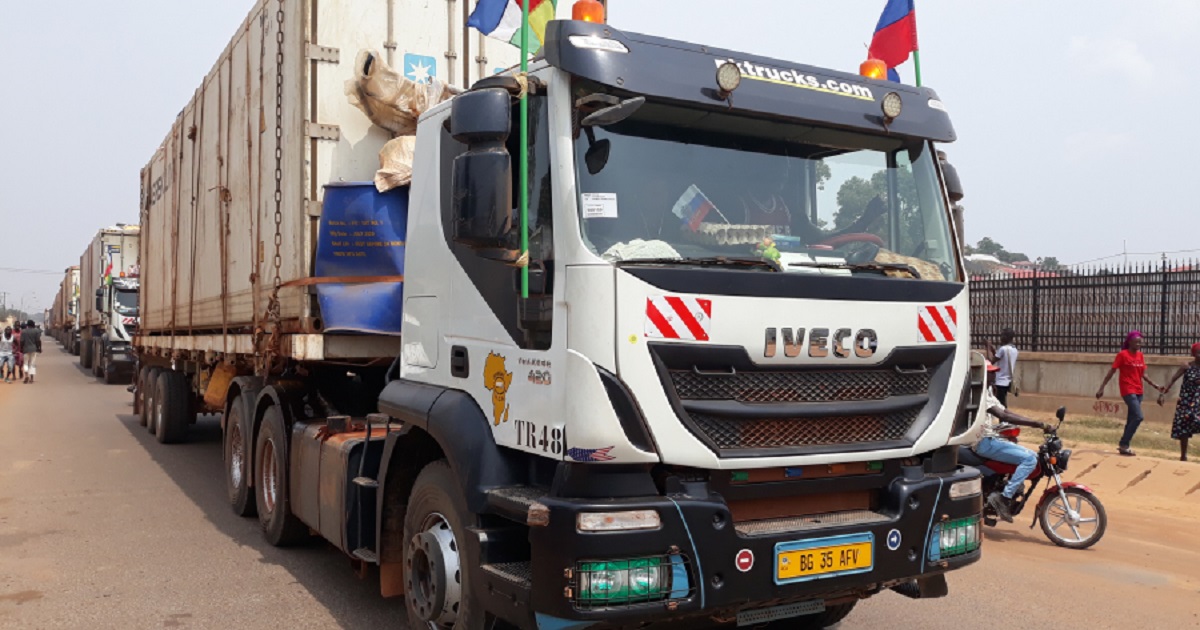 La capitale centrafricaine désormais accessible aux camions de marchandises