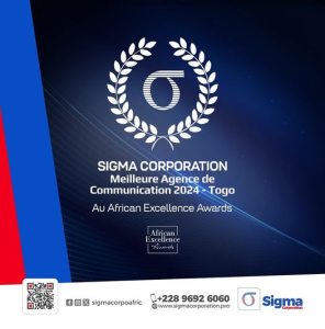 Sigma Corporation Sacrée Meilleure Agence de Communication 2024 au Togo