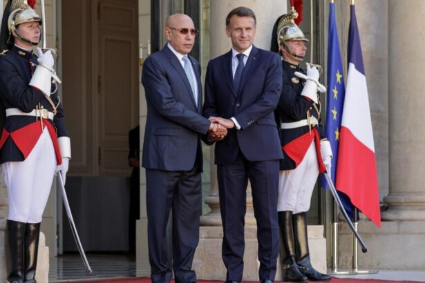 Mohamed Ould Cheikh El Ghazouani en visite à Paris