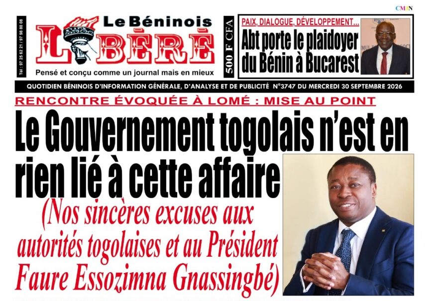 Togo-Bénin : ce que révèle le rétropédalage du “Béninois Libéré” sur une prétendue rencontre à Lomé
